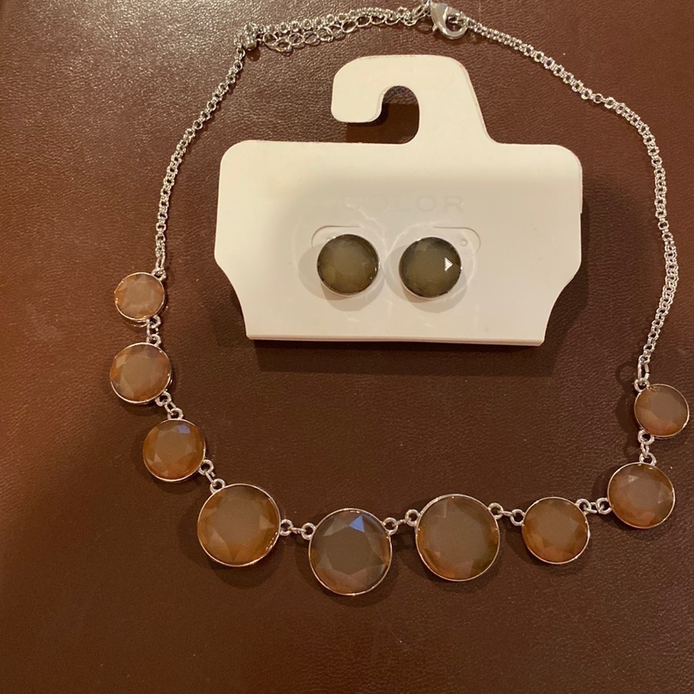 Statement necklace and matching earring set